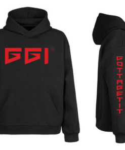 GGI Essential Hoodie (Black and Red)